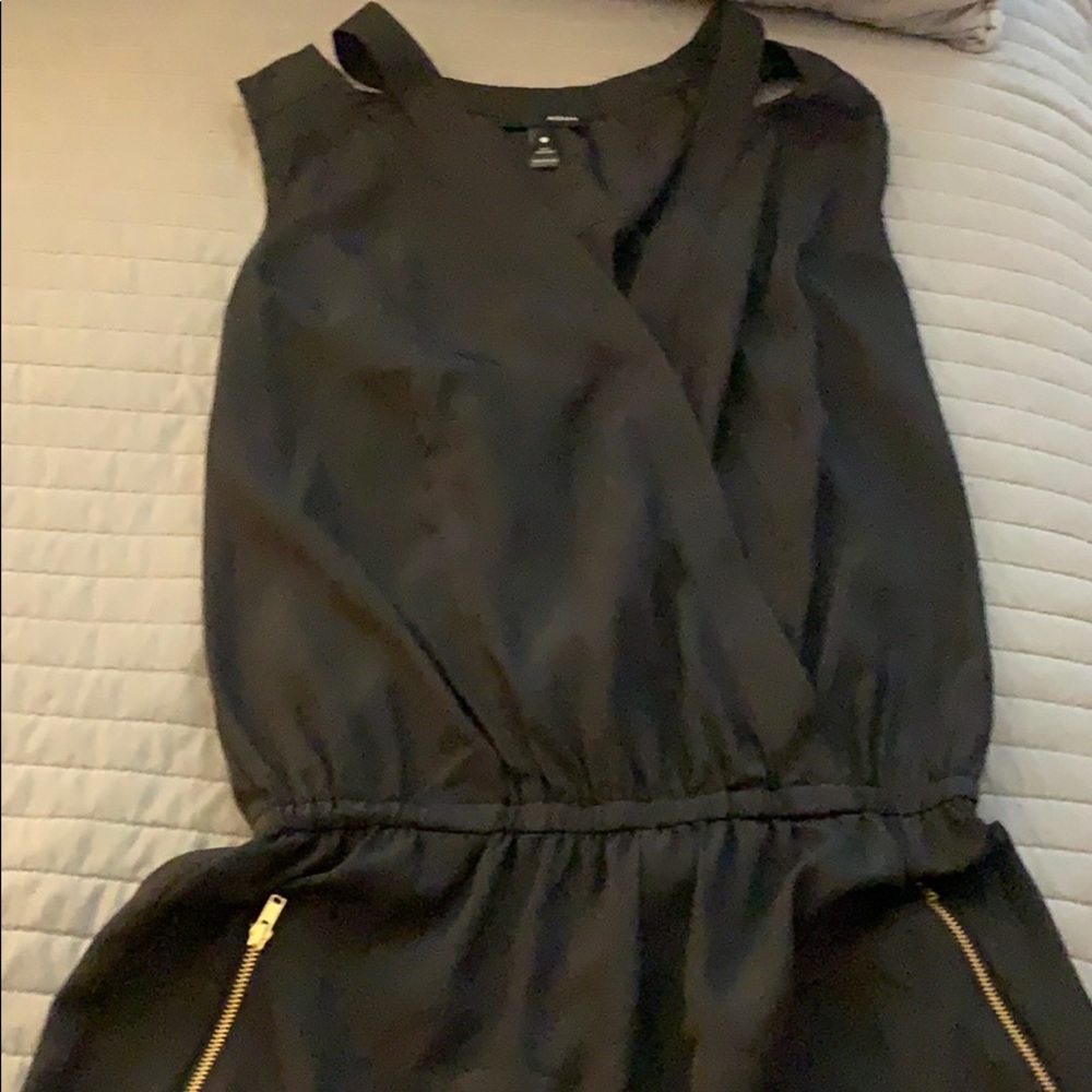 Aqua black romper